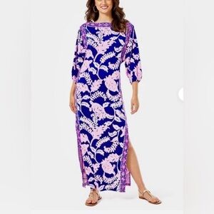 Lilly Pulitzer SILVA MAXI WHAT THE SHELL Galaxy Blue Size 00